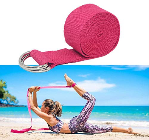 Gofeibao Trainingsband Fitness BäNder GymnastikbäNder Beintrainer Yoga-Gurt Krafttraining Richtige Haltung ÜBung Lindert MüDigkeit pink,183cm