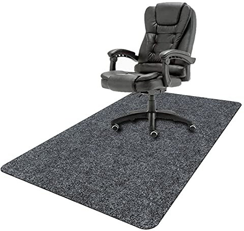 HengLiSam Bürostuhl Bodenschutzmatte Unterlage, Schutzmatte und Schreibtischstuhl UnterlageBodenschutzmatte für Hartböden, 90 x 120 cm, Verbesserte Version, Professionelle Schutzmatte (Grau)