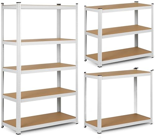 Humberg 4841 - Scaffale per carichi pesanti con 5 ripiani in MDF 150 x 75 x 30 cm