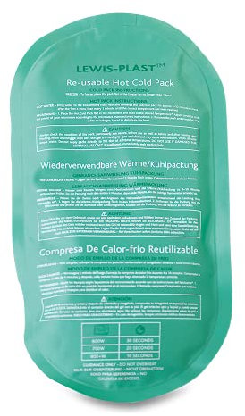 Lewis-Plast Premium Hot & Cold Reusable Gel Pack Compress Wrap (without Sleeve) - Ice Heat Packs for Knee, Back, Shoulder, Ankle and Neck Injury.