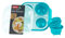 Décor Microsafe Microwave Steam Egg Poacher. Cooks 1-4 Eggs at Once in Under 3 Minutes. BPA Free and Fully Dishwasher and Freezer Safe. with Safety Hold Handles and steam Release Vents. Teal.