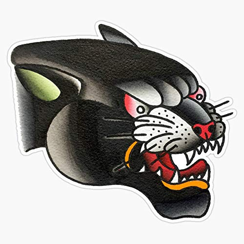 Traditional Panther Head Tattoo Design Waterproof Vinyl Window Bumper Sticker Decal 5