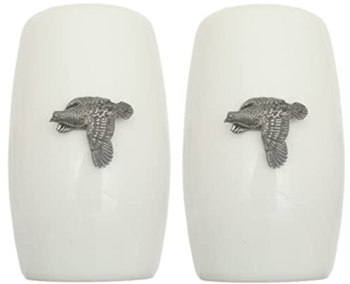 Quail China Salt and Pepper Shakers Cruet Set Modern White CSP 290