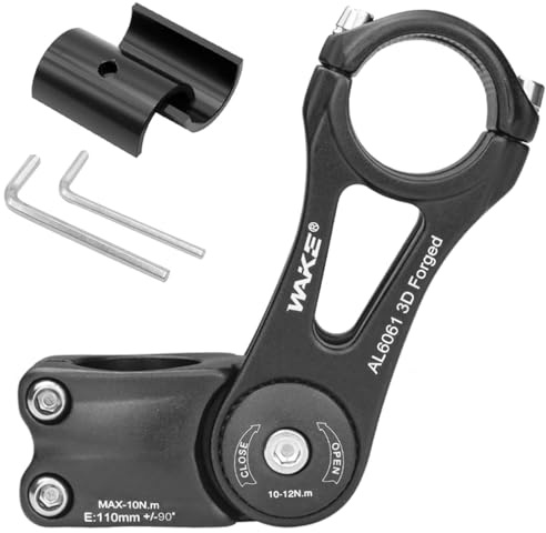 CYSKY Fahrrad Vorbau Universal 31,8mm und 25,4mm verstellbar ± 90 Grad 90/110/130/145mm MTB Vorbau Fahrradvorbau Riser Kurzer Lenkervorbau für Mountainbike Rennrad BMX Citybike Fahrrad