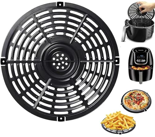 Woojfcang Air Fryer Grill Pan & Accessories - Round Non-Stick Rack Plate (20x20cm x 1.5cm)