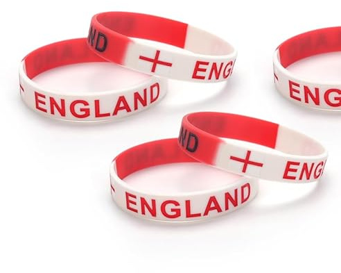 TARIFA UNITED England flag silicone wristbands wrist bands England football party decorations party decorations small George cross flag silicone bracelet rubber bracelet rubber wristbands