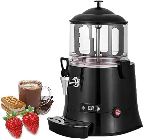 ROGHA Distributeur de Chocolat Chaud Commercial Fontaine de Chocolat, Machine Électrique de Fabrication de Boissons au Chocolat Machine de Tempérage de Chocolat,5L