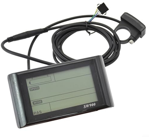 Sileduove E-bike LCD Speed Control Instrument SW900 LCD Display Meter Control Panel For 24V/36V/48V/60V/72V E-bike Electric Bicycle Scooter With 5 Pins SM