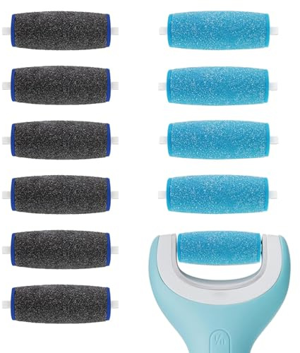 11 Stück Hornhautentferner Ersatzrollen，inklusive 6 extra groben und 5 regulären groben Ersatzköpfen, kompatibel mit S-choll Velvet smooth Ersatzrollen