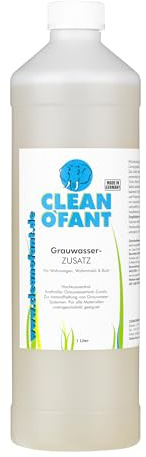 CLEANOFANT Grauwassertank Zusatz Mikrobiologisch 1 Liter Wohnmobil | Hochkonzentrat für Abwassertank, Rohre & Siphon - Baut Biofilm & Fett ab - Geruchsstopp für Wohnwagen, Caravan & Boot