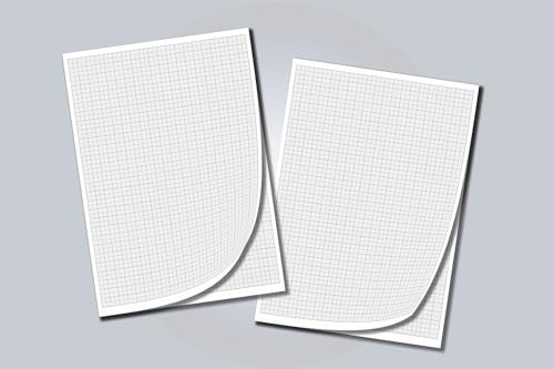 Die Kalenderversender Millimeterpapier Zeichenblock technisches Zeichnen 50 Blatt DIN A4 2ér Pack