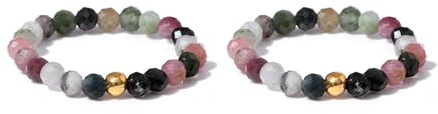 APMGONT Elastischer Naturstein Ring, Perlen Elastische Ring, Elastischer Ringe Bunt, Naturstein Stretch Rings, Kristall Perlenring, Edelstein Perle Stapelbar Ringe für Damen Mädchen
