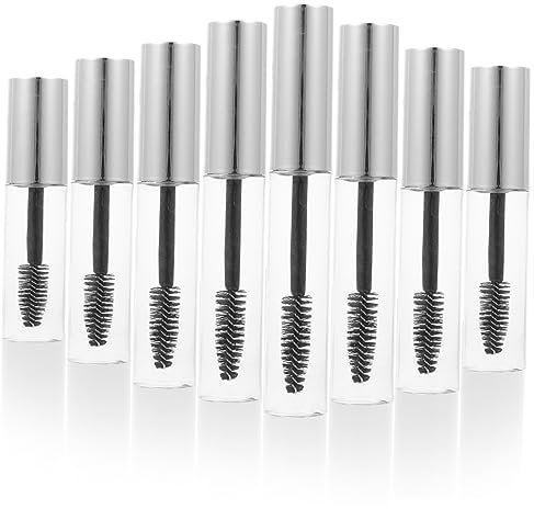 IWOWHERO 8stücke Leere Mascara-rohre Nachfüllbar Wimperncreme-container Kosmetisches Werkzeug Pp-material Transparenter Behälter Auslaufsicher Versiegelt