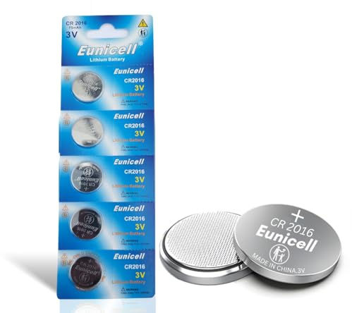 10 x CR2016 Eunicell 3V Lithium Coin Cell Button Batteries For Apple Airtags, Key Fobs, Home Devices, Fitness and Medical Accessories