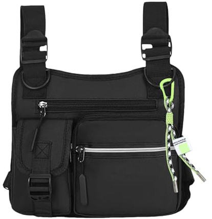 Cintura da corsa | Cintura toracica per escursioni e attività all'aperto | Robusto gilet versatile con taglio 3D per sport all'aria aperta, fitness, moto, allenamento, caccia, Nero, descrizione