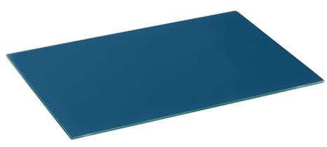 Harbour Housewares Planche à Découper en Verre 40 x 30 cm Bleue | Verre trempé, 40x30 cm, bleu Hague, résistant chaleur, antidérapant, surface non poreuse, facile à nettoyer