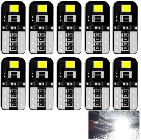 MDLSDE 10 Pezzi T10 W5W LED CANBUS Cuneo Tipo Lampadine Sensa Errore 6000k 12V 194 168 2825 158 175 Utilizzata per Luce Targa Lampadine a Mappa Luci Posizione Interior Segnale Cupola Cruscotto