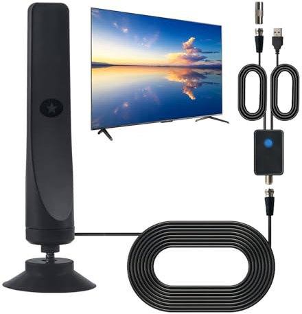 Festberg - Hitenna, Dvbt2 Antenne Mit Verstärker Innen, Tragbar, Digital, Verstärkt Mit Signalverstärker, Unterstützt 4k 1080p, Kostenlose Kanäle, Für Home Smart Tv, Lokale Tv-Kanäle (1pc)