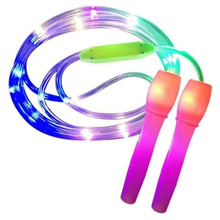 LED Light Up Jump Rope for Kids and Adult, Adjustable Glowing Skipping Rope for Boys and Girls, 99in Length Colorful Luminous Jumping for Fitness and Workout
