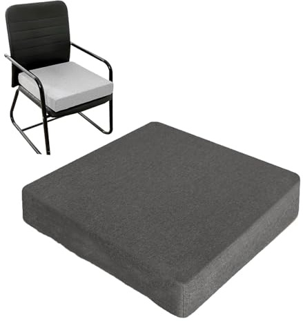 Generisch Sitzerhöhung Sitzkissen Stuhlkissen,Rutschfestes Dicke Bodenkissen Sitzkissen, Für ältere Menschen, Erwachsene Sitzpolster Outdoor, Für Büro Rollstuhl Garten,Warm Gray,50x50x15cm
