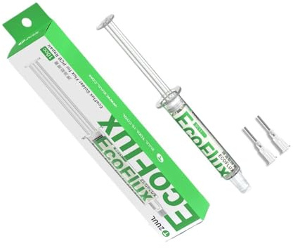 Flux de soudure pour les techniciens de réparation mobiles et les amateurs de soudage de puces et de processeurs avec application facile, aucun résidu, flux d'élimination d'oxyde