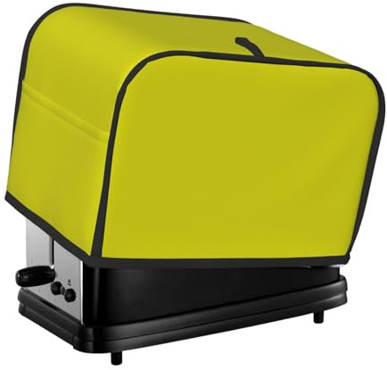 Cubierta para tostadora con estampado amarillo oscuro, 2 rebanadas, fundas para horno tostador con bolsillos para cocina, cubierta de electrodomésticos pequeños y protección de huellas dactilares