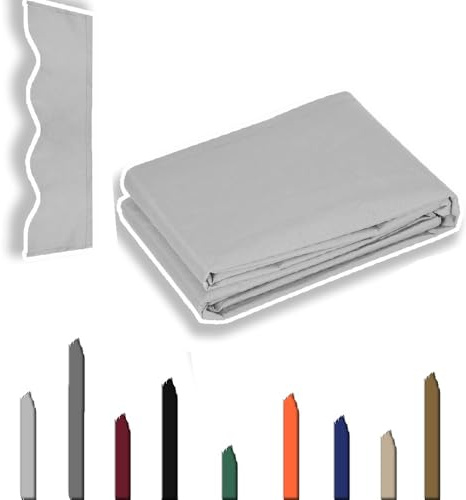 Verstellbares Markisengewebe für den Außenbereich, Ersatzdach, anpassbar, Sonnenschutz für Garten, Balkontür, Silber, 3 x 1,5 m, wetterfest & stilvoll