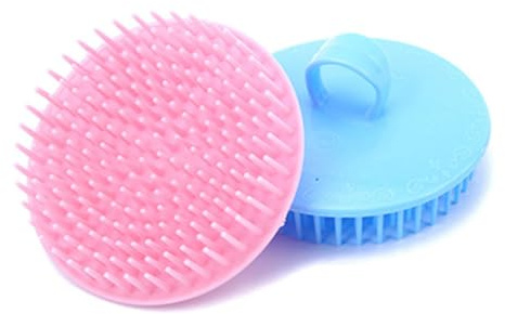 POPETPOP Lot de 4 Brosses à Shampoing Massage en Silicone et Polypropylène, Taille Moyenne, Nettoyage Profond, Anti-démangeaisons pour Adultes, Utilisation Salle de Bain et Salon