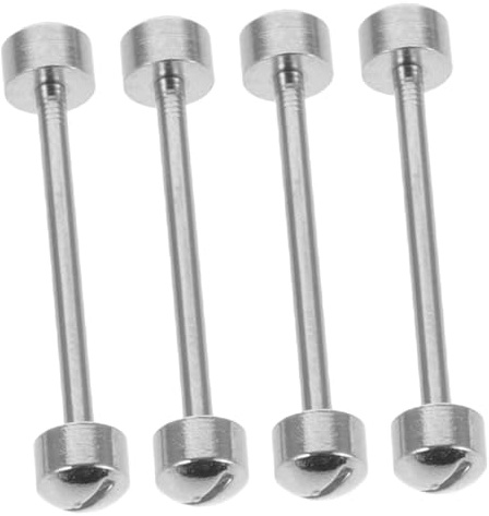NIYANGLE Kit Reparación Correas Reloj 4 Piezas Varillas Conexión Acero 18 Mm Pasadores Tornillo Muescas para Accesorios Reparación Relojes Uso Doméstico