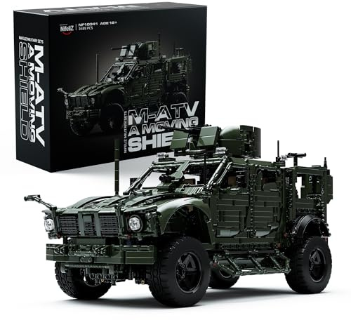 Nifeliz M-ATV Klemmbausteine Militärfahrzeug, NF10341 | Gepanzertes Taktisches Fahrzeug Modellbausatz für Erwachsene, Geschenkidee für Militärliebhaber
