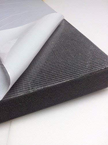 mail2mail Glatt Schaumstoff SELBSTKLEBEND FOLIE Dämmung Schallschutz Flammhemmung MVSS302d akustik (3 cm, 100 x 50 cm)