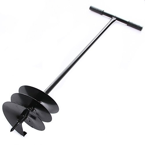 rg-vertrieb Handbohrer Erdbohrer Erdlochbohrer Pflanzbohrer schwarz 5 Durchmessern zur Auswahl (200mm)