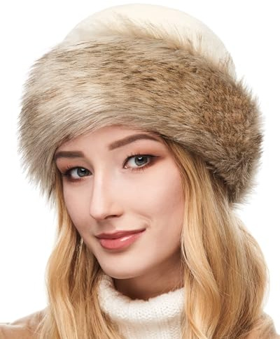 Futrzane Classic Mütze mit Fellrand - Pelzmütze Damen - Fell Pelz Russenmütze