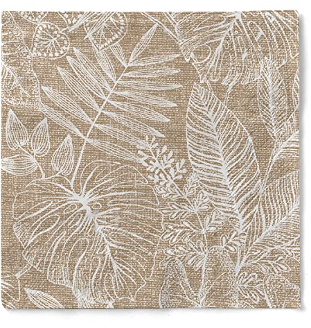 Mank Servietten aus Tissue 33 x 33 cm 1/4 Falz Dinner Serviette hochwertige Einmal Serviette 100 Stück Kona (Braun)