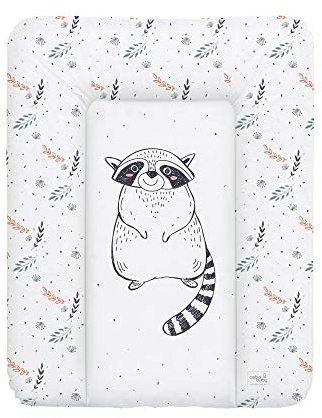 Ceba Baby® weiche Wickelauflage 50x70 cm - Baby Wickelunterlage - Wickeltischauflage für Junge und Mädchen - Wasserdicht, abwaschbar und pflegeleicht- OEKO-TEX® Standard 100 - Made in EU - Raccoon