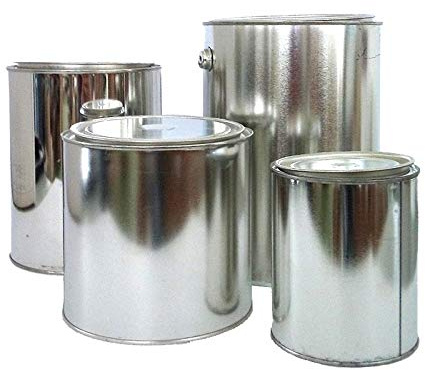 Barattolo In Metallo 0,25 Lt Con Coperchio A Sigillo Ermetico Contenitore in latta per Vernici, Prodotti a Solvente, Polveri varie (0,25 LT, 10 PZ)