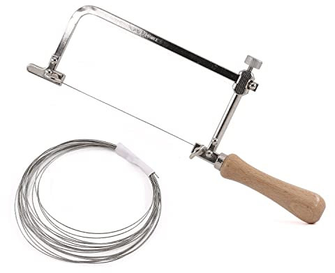 HOMESOM 1pc Coping Saw Telaio in Acciaio con 0,5mm Diamante Filo Sega per Legno, Pietra, Giada, Taglio Metallo, Strumento Mano Multifunzione