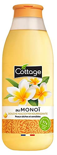 Cottage Duschöl, extra nährend, Monoï, 560 ml, feuchtigkeitsspendend & weich für Ihre Haut, 3 Stück