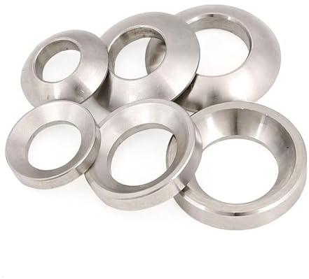 DHAEY SeroNi 5/10 Stück konische Kugelscheibe M6 M8 M10 M12 M16 M20 M24 Senkscheibe Edelstahl konkave Konvexe Kegeldichtung Kohlenstoffstahl Gasket(Conical Stainless,M8 (10Pcs))