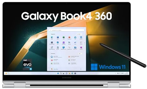 Samsung Galaxy Book4 360 inklusive S Pen, 15,6 Zoll-Notebook mit Touchscreen, Windows-Laptop, Intel Core 5, 16 GB RAM, 256 GB, Silver
