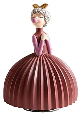 ASHSDI Spieluhr Musikbox, Rotierende Musikkasten Harz Musical Box Kind Geburtstagsgeschenk Ballerina Figur Music Box Schöne Mädchen Musikspieluhr Spieldose (Color : Violet)