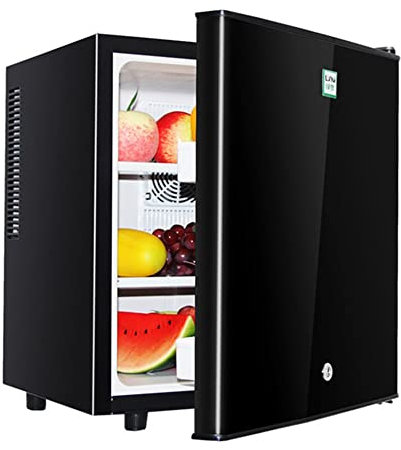 40L Mini Kylskåp Bordsskiva Kylskåp Drycker & Vin Kylare Elektrisk Reefer Med LED-ljus + Lås Och Nyckel Ställbar Termostat Fristående Counter Kylskåp För Hotell, Sovrum Låg Energi A +(Real door)