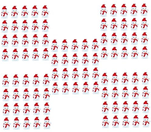 Beatifufu Lot De 5 Figurines Miniatures De Bonhomme De Neige en Résine Décorations De Noël Figurines De Bonhommes De Neige pour De Fête 20 Pièces X 5