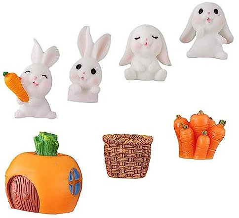 PHENOFICE 1satz Miniatur Hasenfiguren Für Kuchen Dekorationen Süße Kunststoff Hase Cupcake Toppers Garten Und Auto Dekorationen Teiliges