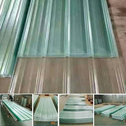 1 mm FRP Tageslichtplatte, 10 Stück, Welldach, Fiberglasplatten, UV-Schutz, transparent, regendicht, Dachziegel, 89 x 150 cm, 3 Stück