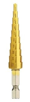 3 Teile/satz HSS Titan Stufenbohrer Hochgeschwindigkeits-Stufenbohrer-Set Elektrowerkzeuge Konischer Bühnenbohrer for Metall Holz 4-12 4-20 4-32(4-12)