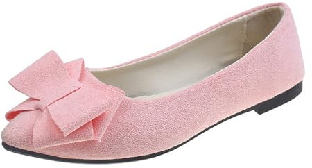 Luckywaqng Bailarinas para mujer con punta puntiaguda, elegantes y cómodas, zapatos de noche ligeros, sin cordones, sin manos, zapatos de vestir, fiestas, bodas, zapatos planos, zapatos de oficina,