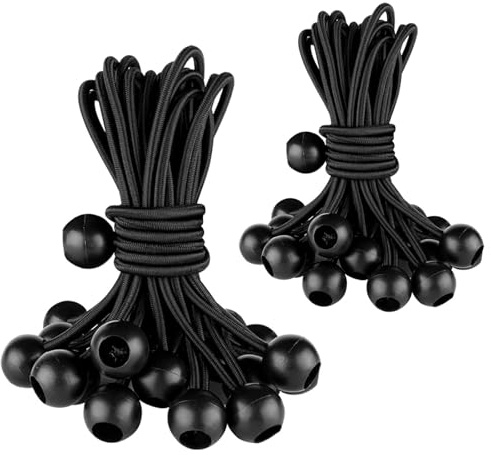 12 Stück 15cm+12 Stück 20cm Spanngummis Mit Kugel, Planenspanner, Gummispanner, für Planen/Weidezelt/Planenbefestigung/Expanderschlingen/Ladungshaltedrähten Gummiseil ﻿