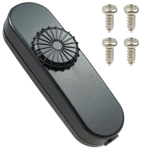 Dimmer LED 3-100W, Dimmer e Interruttore Rotante 220-240V, per Lampadine LED Dimmerabili, Lampade a Incandescenza e da Terra, Nero, Dispositivo Controllato Dal Silicio