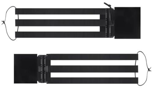 WLXW Taktische MOLLE-Weste (2er-Pack) Schnellverschluss-Kummerbund Skelett-Gürtel Plattenträger Seitlicher Hüftgurt Für Airsoft-Westen J.PC X.PC C.PC(Black)